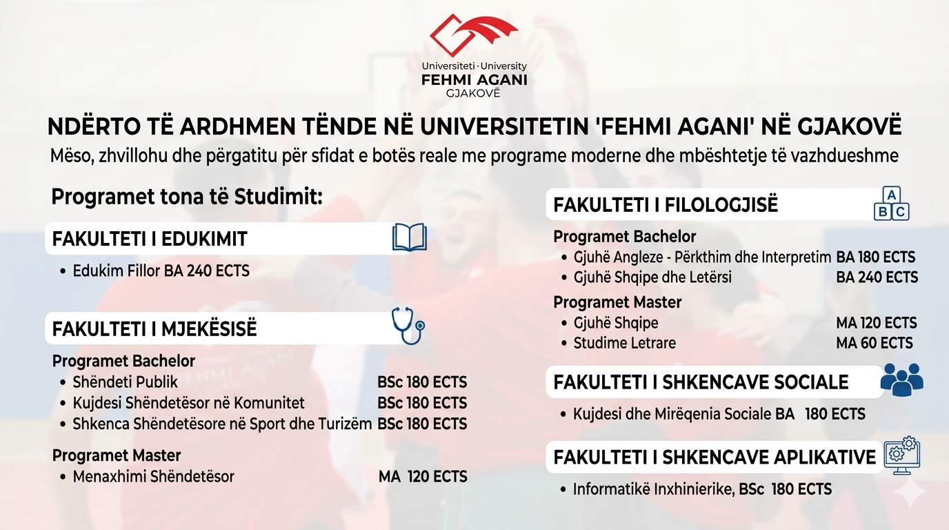 Çfarë mund të studiosh në Universitetin “Fehmi Agani” në Gjakovë?